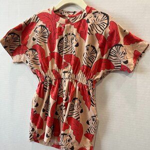 Girl - 1.5-3Y - Mini Rodini Zebra Print Red Playsuit